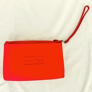 Hunter for Target Red Rubber Wristlet Pouch Bag Waterproof Logo Collab Limited